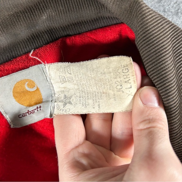 Vintage Carhartt Jacket Mens XL Black Detroit Santa Fe Duck Canvas 90s USA Made - Picture 3 of 8